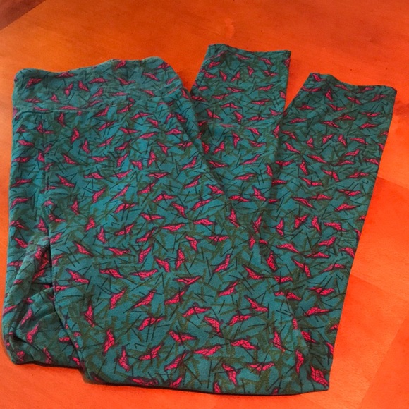RARE RED BIRD LULAROE Leggings Onesize - Picture 2 of 4
